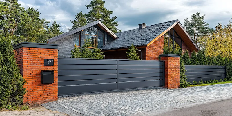 Moderne Gartengestaltung mit Zäunen aus Polen